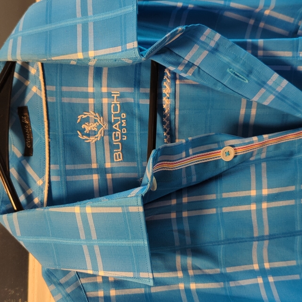 Bugatchi Uomo Blue Button Down - image 2